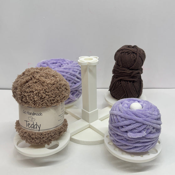 Multi-Yarn Spinner / Yarn Untangler – Fits All Yarn Cakes or skeins for Crocheters & Knitters