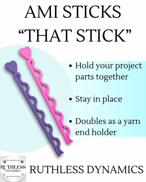 3-in-1 AMI Stick - Project Holder, Yarn End Keeper & Hair Clip