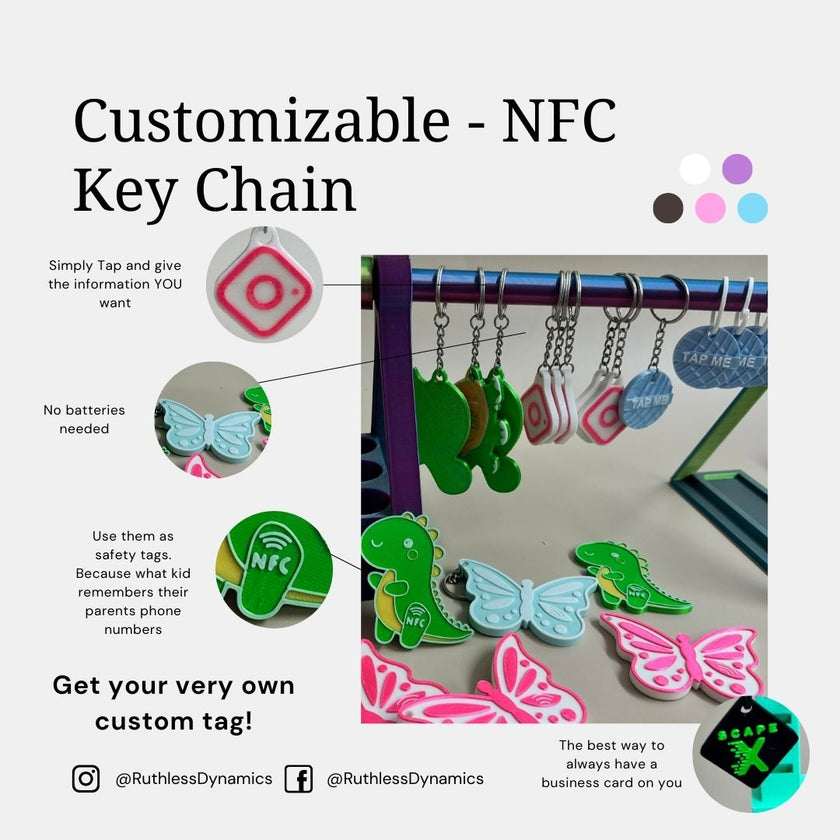 Tap Me NFC  Keychain – Custom Smart Tag for Makers