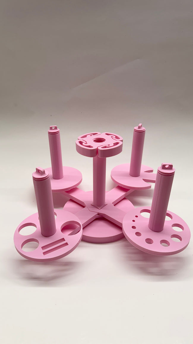 Multi Yarn Spinner System – Cake, Skein, or Signature | Holder for Crochet & Knitting
