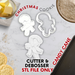 Christmas Cookie Cutter & Debosser Collection – 3D Printed or STL Files