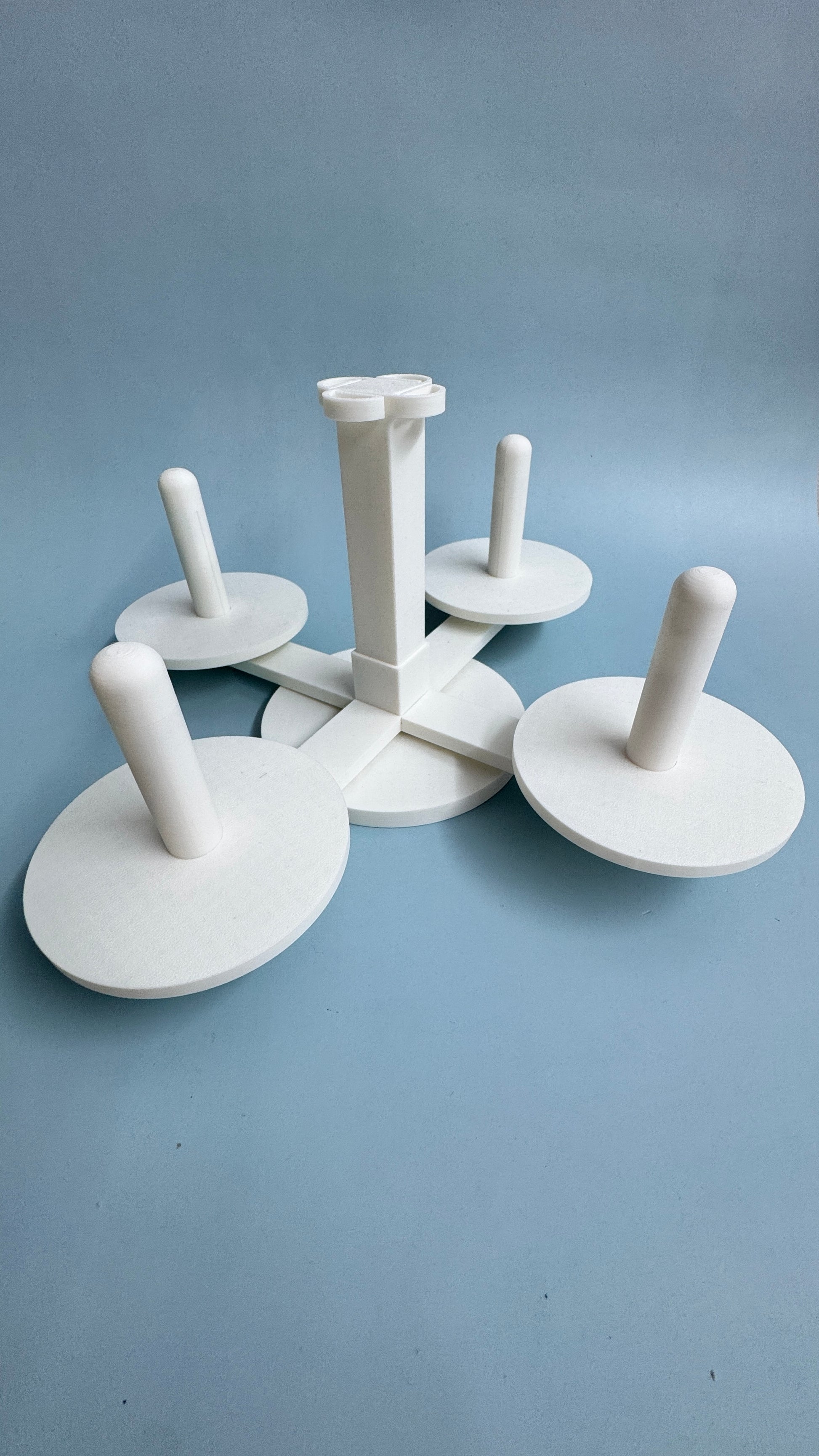 Multi-Yarn Spinner with Removable Bobbins – Fits All Yarn Cakes, 3D Printed for Crocheters & Knitters
