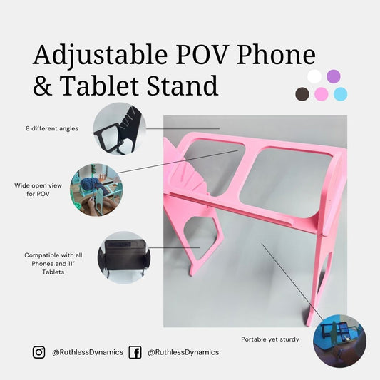 Adjustable Phone & Tablet Stand – 8 Angles for Makers, Crafters & Content Creators