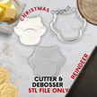 Christmas Cookie Cutter & Debosser Collection – 3D Printed or STL Files