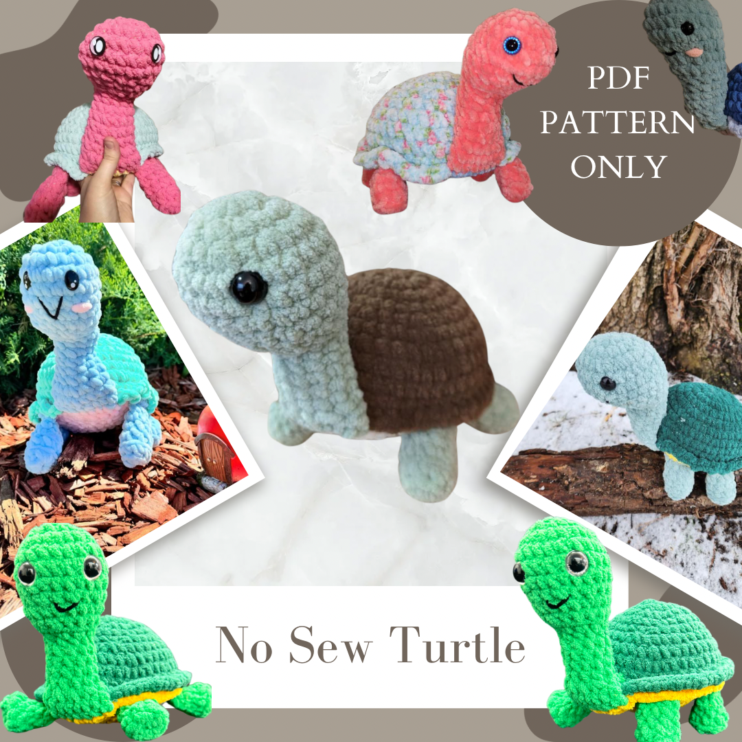 Crochet Pattern for Land Turtle: Easy, No-Sew Guide - Best Selling, Beginner Friendly