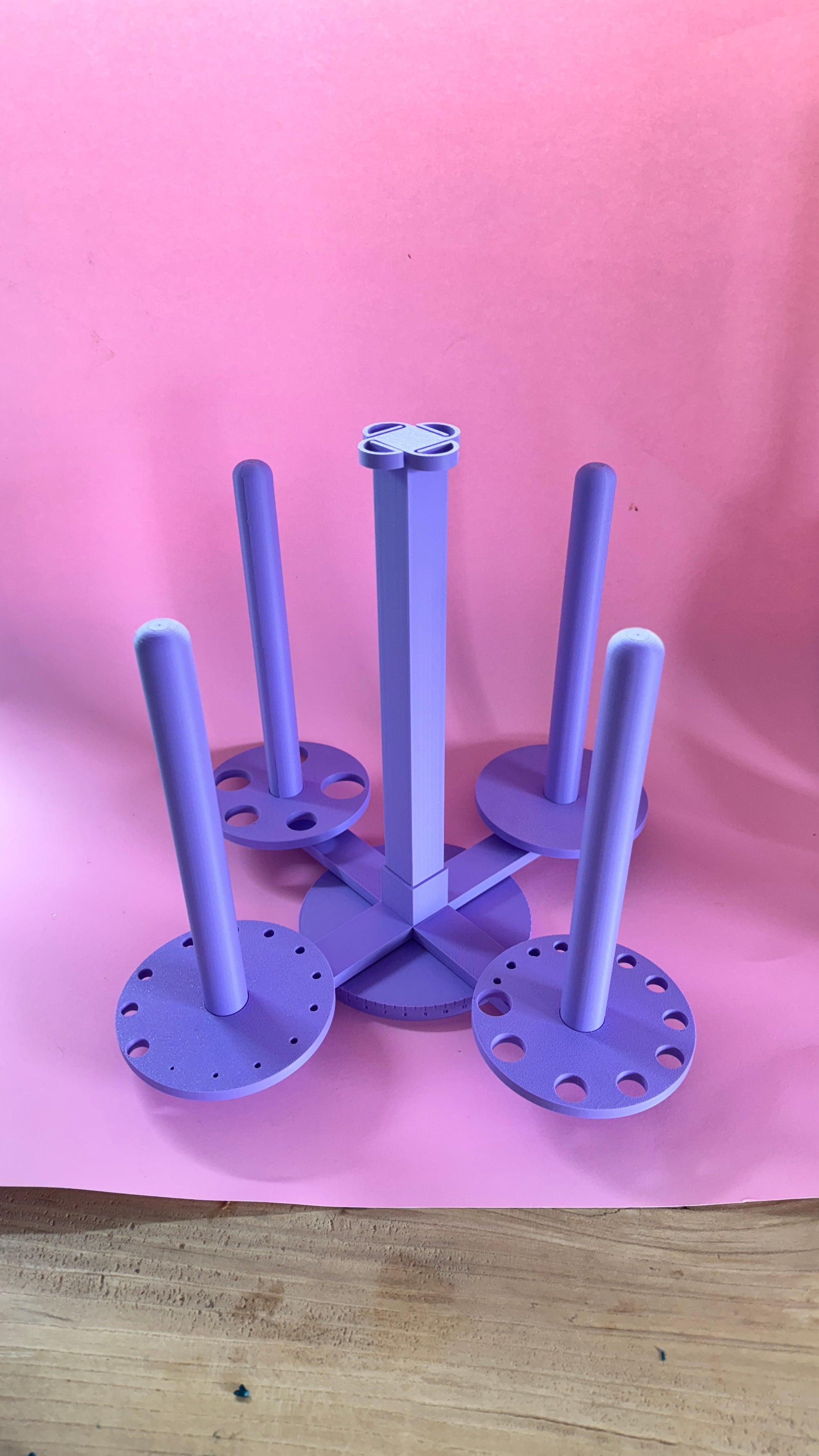 Multi-Yarn Spinner with Removable Bobbins – Fits All Yarn Cakes, 3D Printed for Crocheters & Knitters