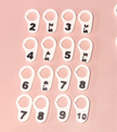 Hook & Needle Size Numbered Stitch Markers – WIP Progress Tags (Set of 5, 3mm–5mm) – Crochet & Knitting Tools