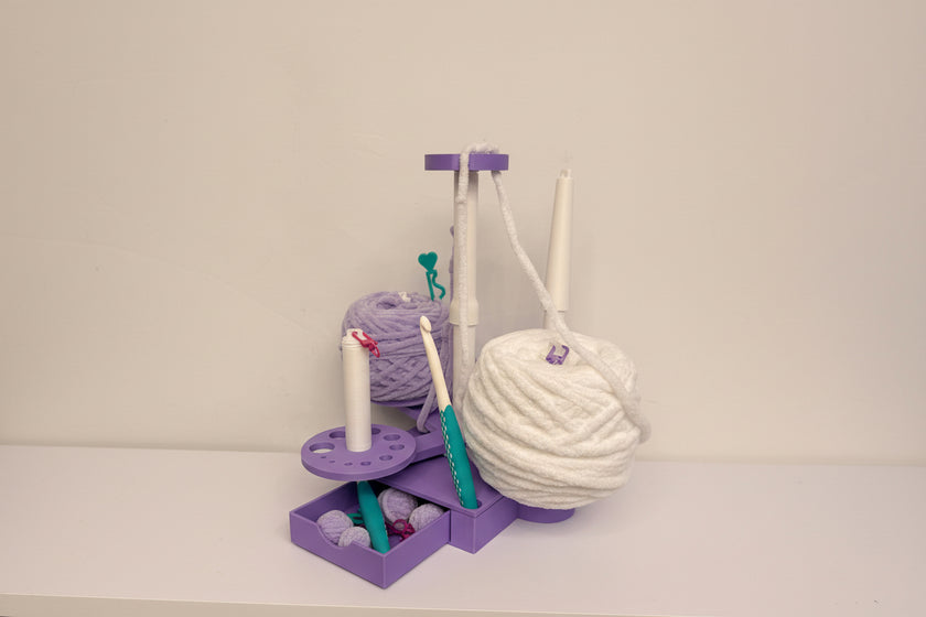 Multi Yarn Spinner System – Cake or Signature | Holder for Crochet & Knitting