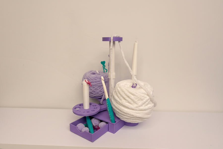 Multi Yarn Spinner System – Cake or Signature | Holder for Crochet & Knitting