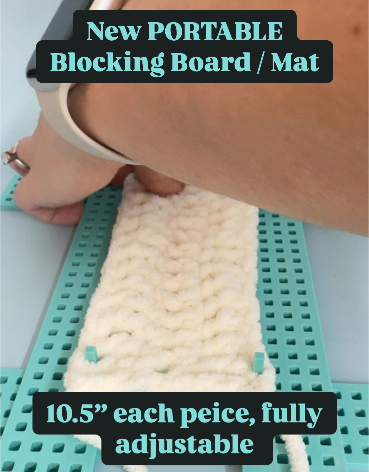 Portable 10.5” Crochet & Knitting Blocking Board – Perfect Finishing On the Go!