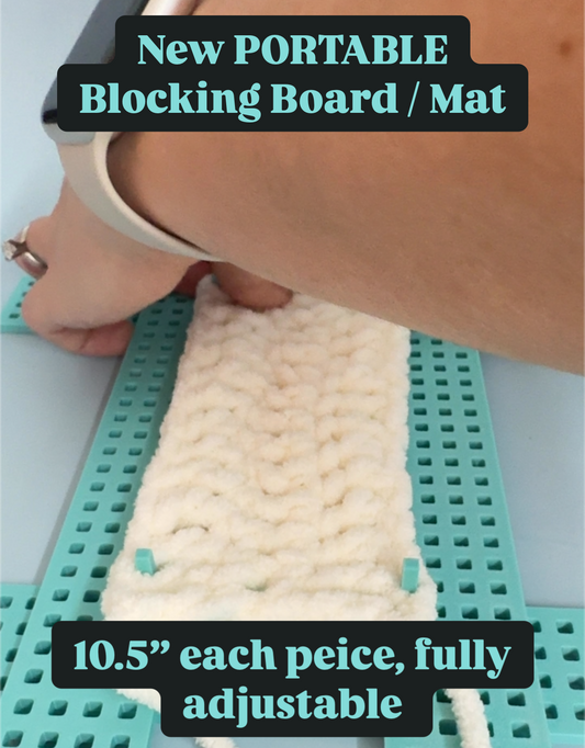 Portable 10.5” Crochet & Knitting Blocking Board – Perfect Finishing On the Go!