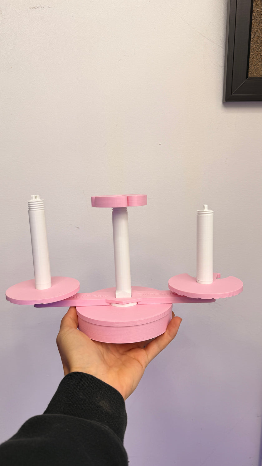 THE MULTI Yarn Spinner System | Yarn Holder for Crocheting & Knitting | Dual Yarn Untangler | Crochet Hook Holder | Amigurumi Tools | Yarn Cake Holder | Made to Order