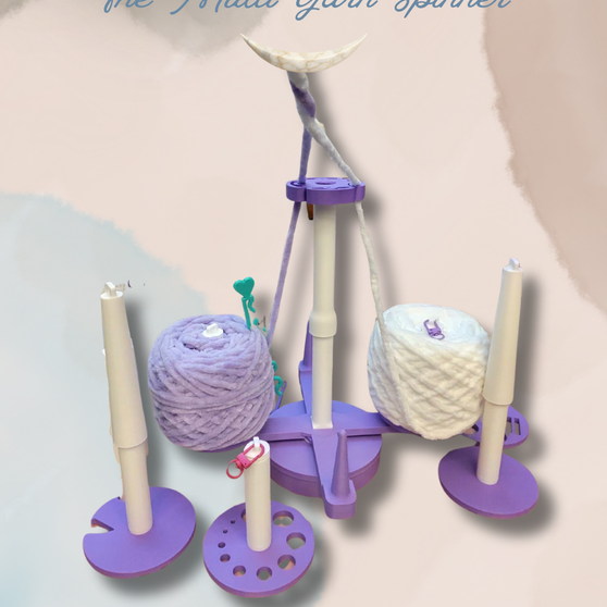 Multi Yarn Spinner System – Cake or Signature | Holder for Crochet & Knitting