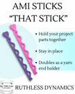 3-in-1 AMI Stick - Project Holder, Yarn End Keeper & Hair Clip