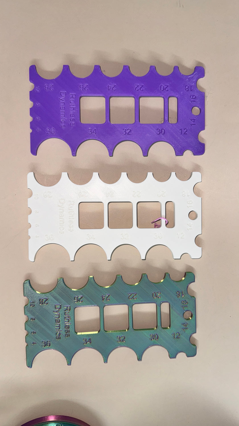 Stitch Marker Holder x Safety Eye Sizer – 2-in-1 Crochet Organizer Tool