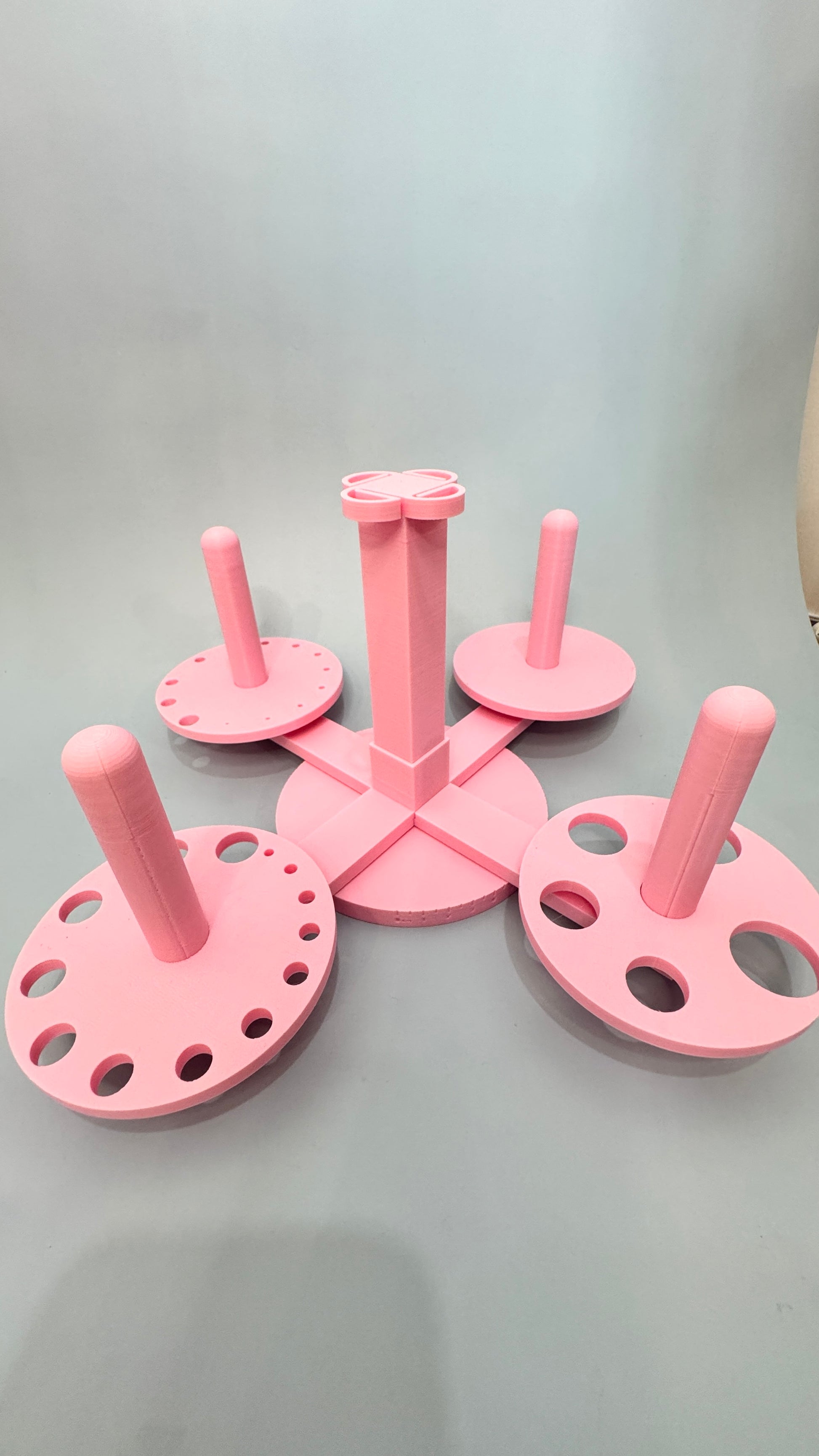 Multi-Yarn Spinner with Removable Bobbins – Fits All Yarn Cakes, 3D Printed for Crocheters & Knitters