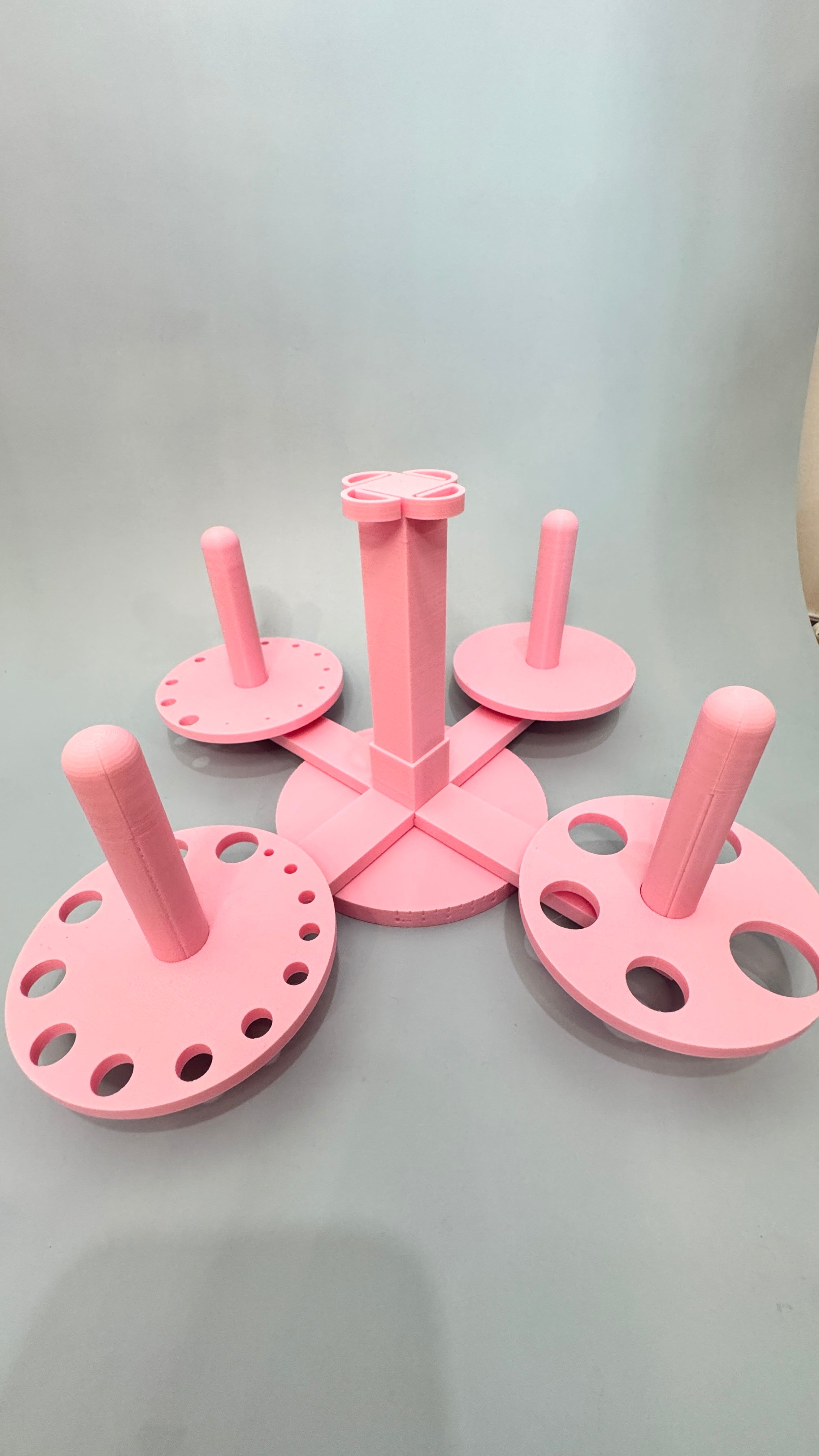 Multi-Yarn Spinner with Removable Bobbins – Fits All Yarn Cakes, 3D Printed for Crocheters & Knitters