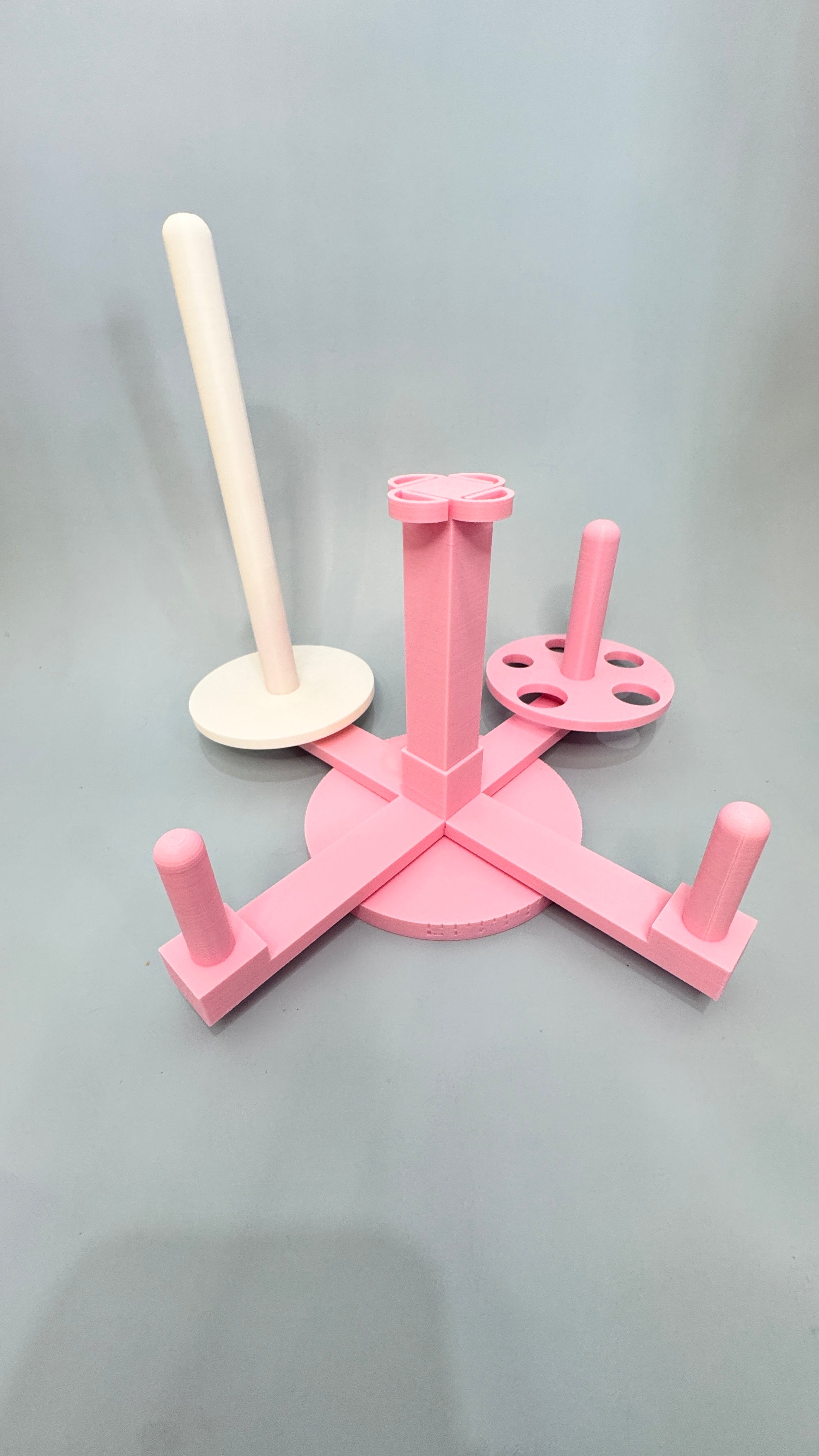 Multi-Yarn Spinner with Removable Bobbins – Fits All Yarn Cakes, 3D Printed for Crocheters & Knitters