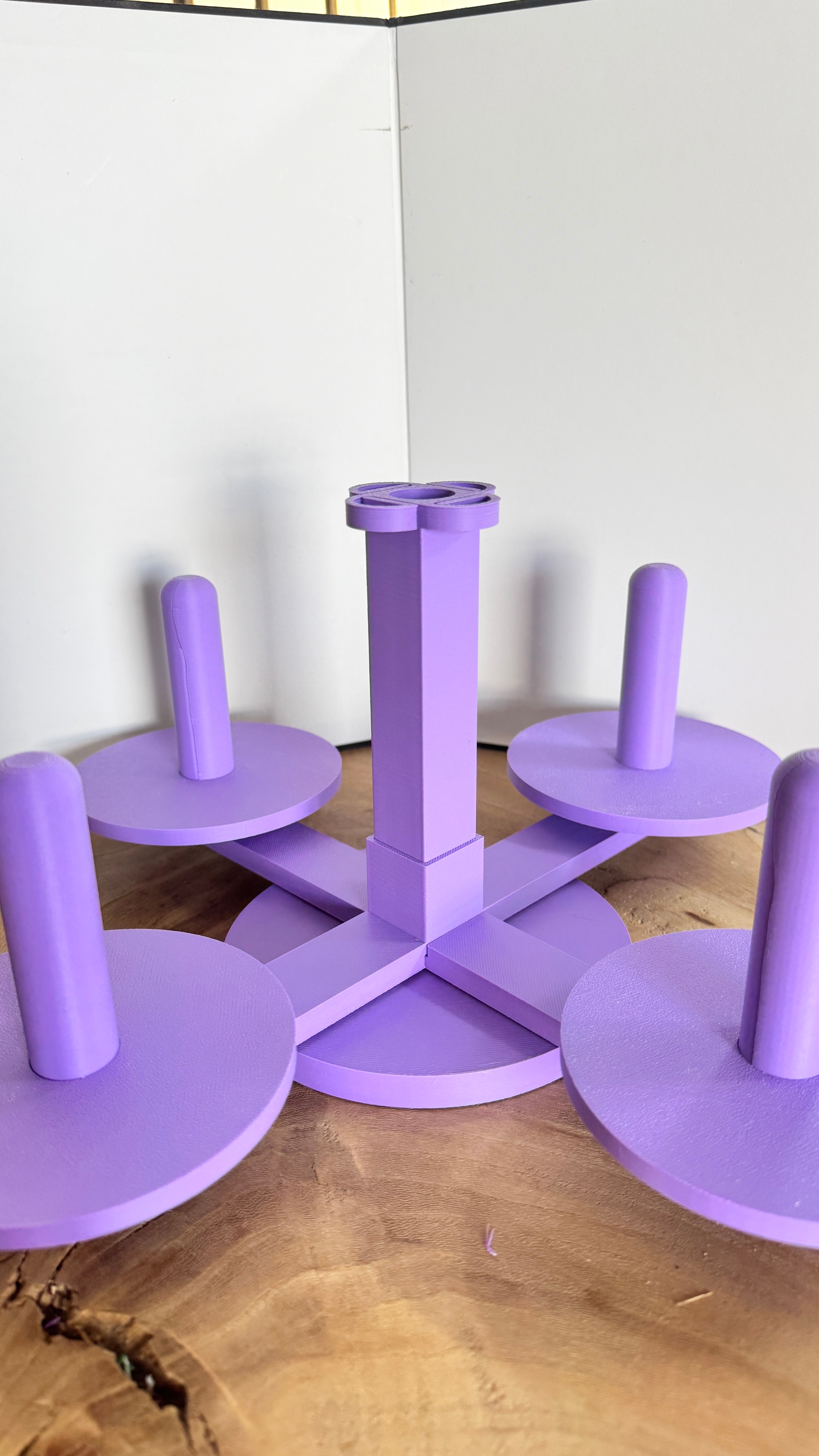 Multi-Yarn Spinner with Removable Bobbins – Fits All Yarn Cakes, 3D Printed for Crocheters & Knitters