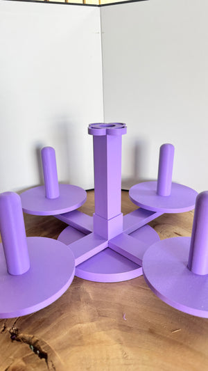 Multi-Yarn Spinner with Removable Bobbins – Fits All Yarn Cakes, 3D Printed for Crocheters & Knitters