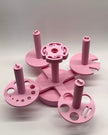 Multi Yarn Spinner 2.0 with removable yarn bobbins and smooth center spin for colorwork
