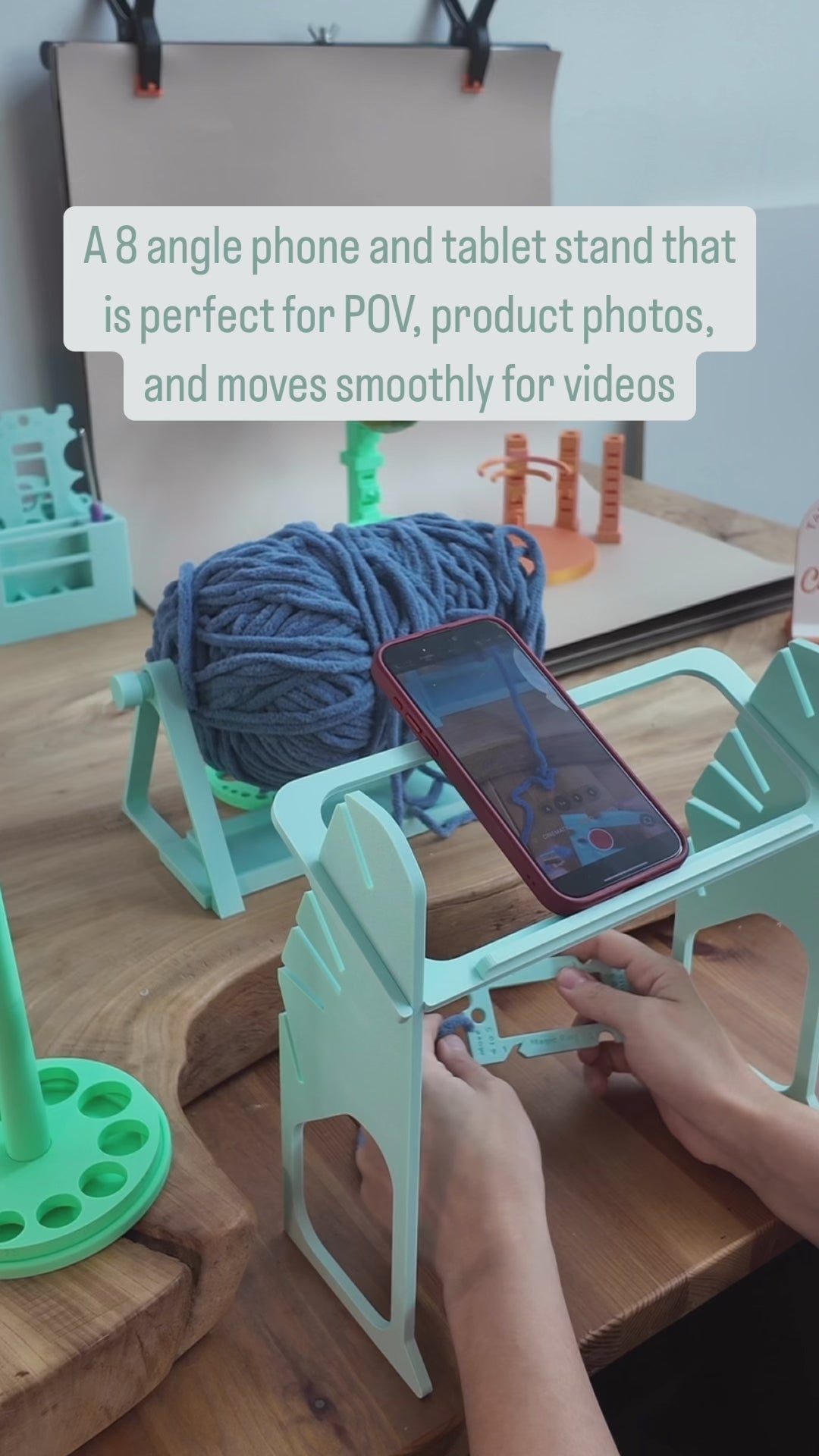 Adjustable Phone & Tablet Stand – 8-18 Angles for Makers, Crafters & Content Creators