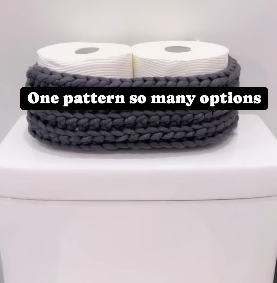 Headrest storage bag/ trash bag crochet pattern- Car waste basket.  *adjustable sizes* or make it a simple basket for home storage!