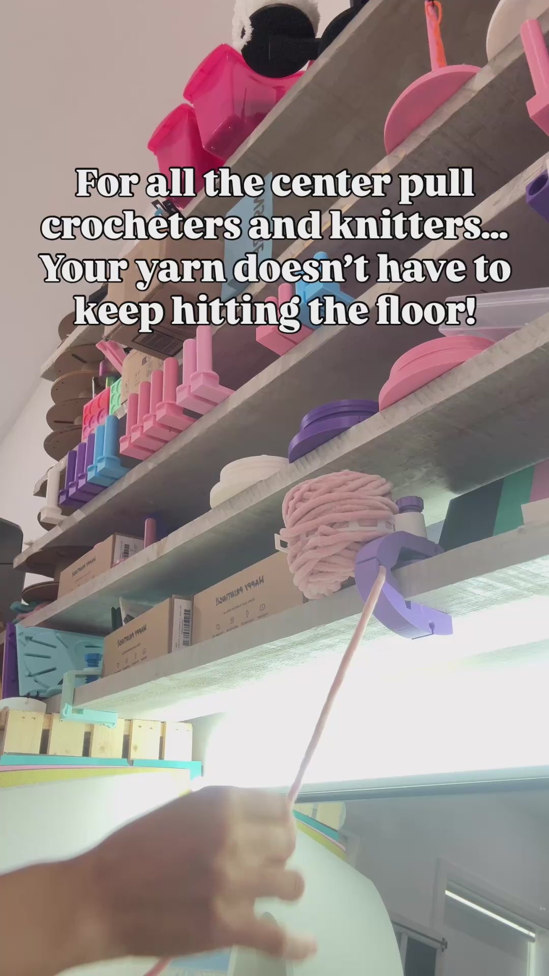 Yarn Leash™ – Stop the Skein Chaos + Hang Your Yarn Anywhere & Center Pull
