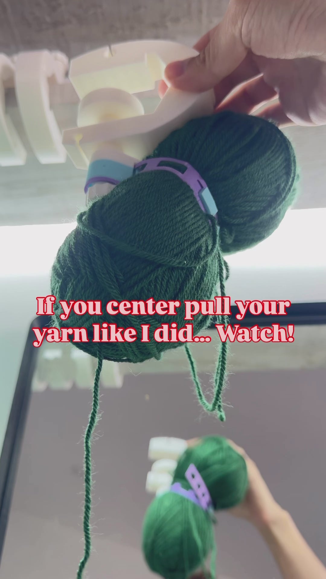 Yarn Leash™ – Stop the Skein Chaos + Hang Your Yarn Anywhere & Center Pull