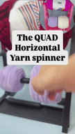 Yarn spinner that holds 2 skeins or 4 yarn cakes